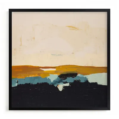 Yellow Seascape Framed Wall Art by Minted for West Elm |