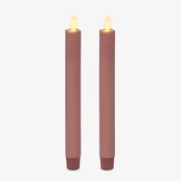 Wax-Dipped Moving Flame Taper Candles (Set of 2) | West Elm