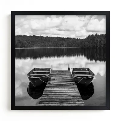 Row Boats Framed Wall Art by Minted for West Elm |