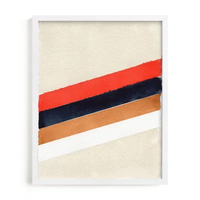 Retro Stripes Framed Wall Art by Minted for West Elm |