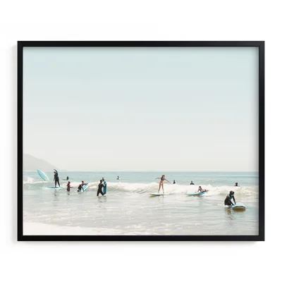 Surf School Framed Wall Art by Minted for West Elm |