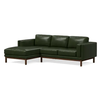 Dekalb 2 Piece Leather Sectional Sofa | With Chaise West Elm