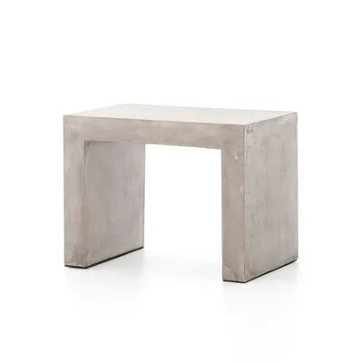 Concrete Waterfall Outdoor Side Table (26") | West Elm