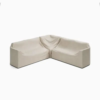 Caldera Aluminum Outdoor 3-Piece L-Shaped Sectional Protective Cover | West Elm