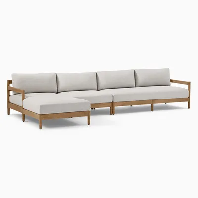 Hargrove Outdoor 3-Piece Chaise Sectional (132") | West Elm