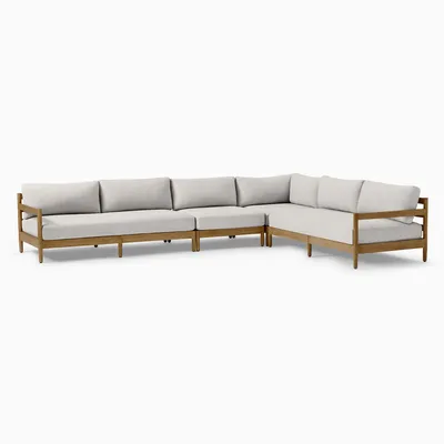 Hargrove Outdoor 4-Piece L-Shaped Sectional (132") | West Elm
