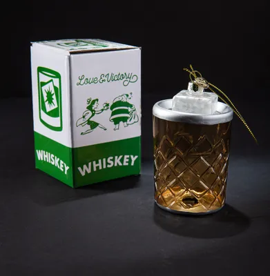 Love & Victory Whiskey Ornament  | West Elm