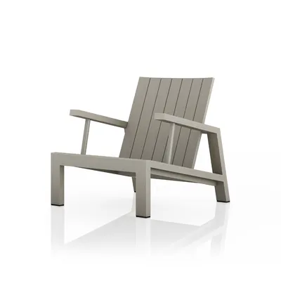 Pitched Teak Wood Outdoor Chair | West Elm