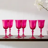 Estelle Colored Glass Regal Goblet (Set of 6) | West Elm