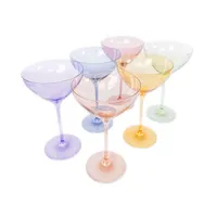 Estelle Colored Glass Martini (Set of 6) | West Elm