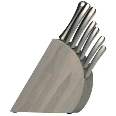 BergHOFF Stainless Steel Knife Set w/ Block (Set of 8) | West Elm