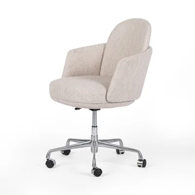 Wraparound Arms Upholstered Desk Chair | West Elm