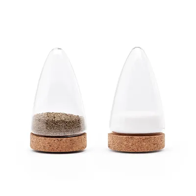 Puik Designs Glass & Cork Salt & Pepper Shaker (Set of 2) | West Elm