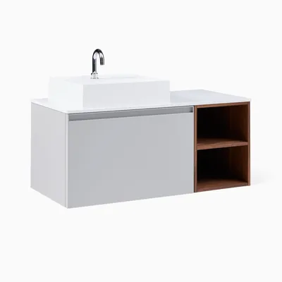 Baylor Floating Open Storage Single Bathroom Vanity (42") | West Elm