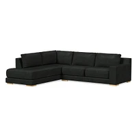 Dalton Leather 2-Piece Bumper Chaise Sectional (109"–119") | West Elm