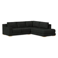 Dalton Leather 2-Piece Bumper Chaise Sectional (109"–119") | West Elm