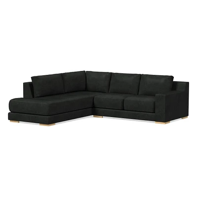 Dalton Leather 2-Piece Bumper Chaise Sectional (109"–119") | West Elm