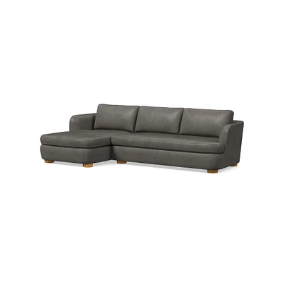 Leroy Leather 2-Piece Chaise Sectional (110.5") | West Elm
