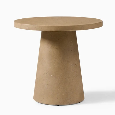 Textured Concrete Outdoor Pedestal Bistro Table (32") | West Elm