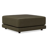 Melbourne Leather Ottoman | West Elm