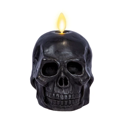 Flameless Skull Candle - Black | West Elm