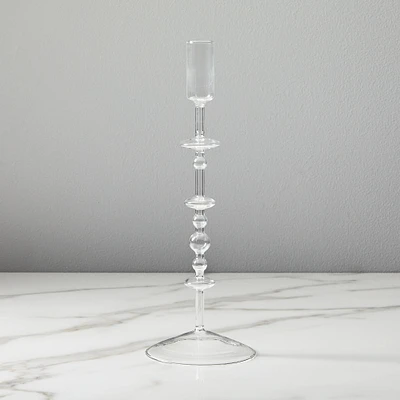 Paradiso Clear Glass Taper Holders | West Elm