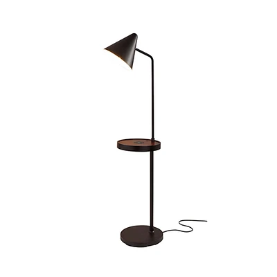 Conical Metal Wireless Charging Floor Lamp | West Elm