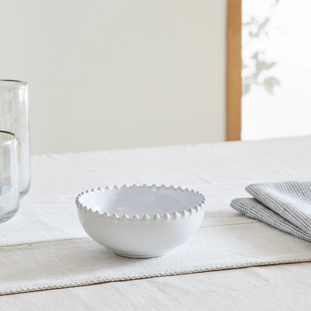 Costa Nova Pearl White Stoneware Low Bowls | West Elm