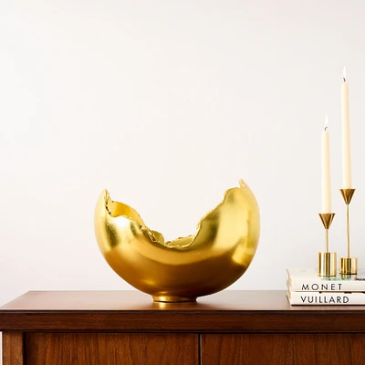 Burled Gold Leaf Bowl | West Elm