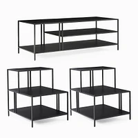 Profile Coffee Table & 2 Side Tables Set | Modern Living Room Furniture | West Elm