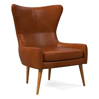 Erik Leather Wing Chair | West Elm