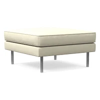 Axel Leather Ottoman | West Elm