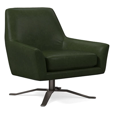 Lucas Leather Swivel Chair  | West Elm