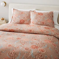 Batik Floral Duvet Cover & Shams | West Elm