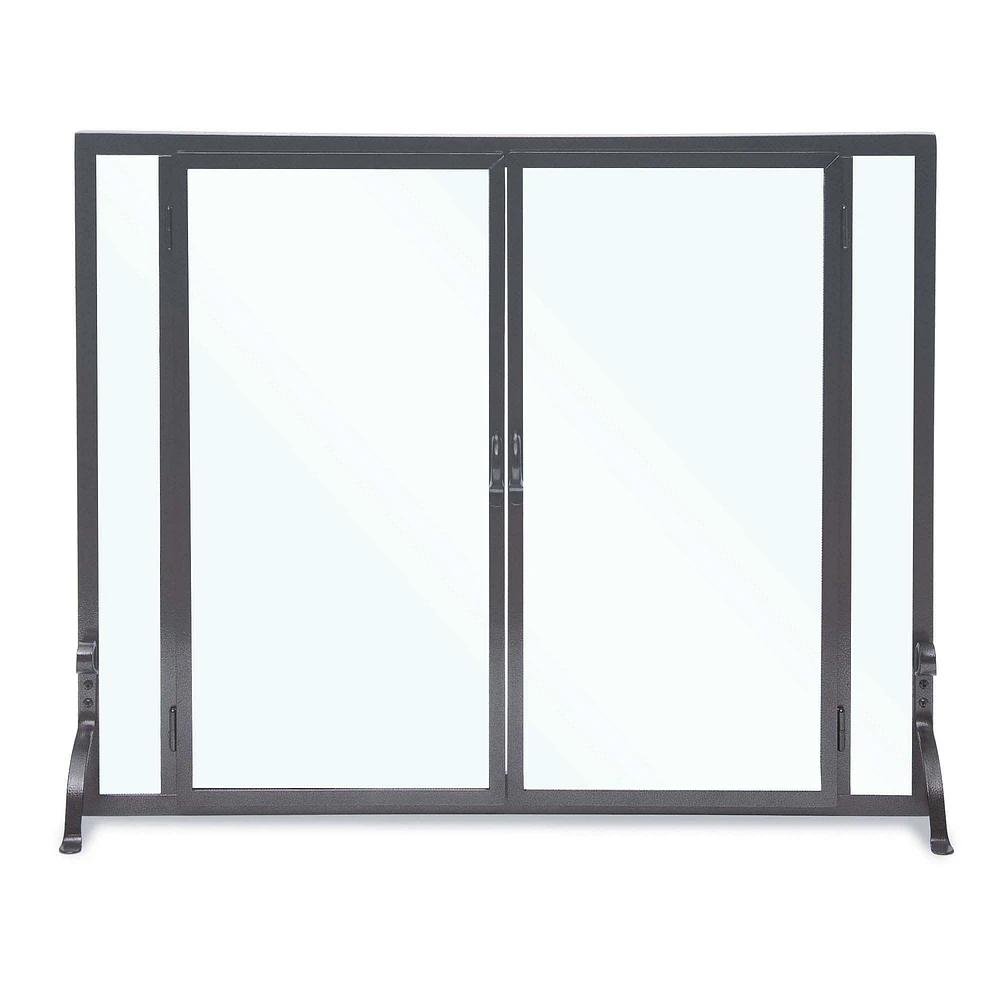 Full Height Glass Door Fireplace Screen | West Elm