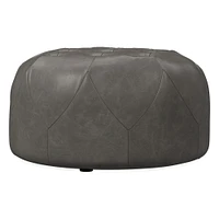 Brighton Leather Ottoman | West Elm