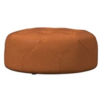 Brighton Leather Ottoman | West Elm