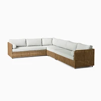 Coastal Outdoor 4-Piece L-Shaped Sectional (131") | West Elm