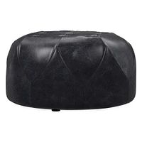 Brighton Leather Ottoman | West Elm