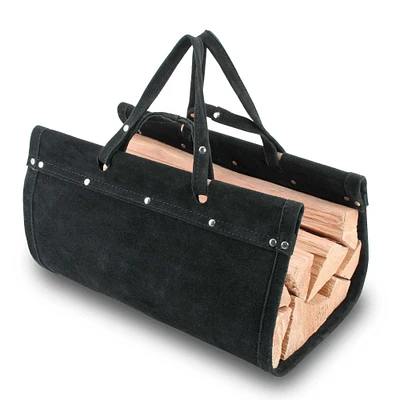 Leather Firewood Carrier | West Elm