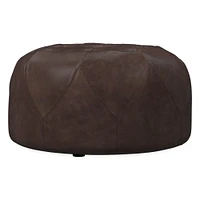 Brighton Leather Ottoman | West Elm