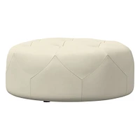 Brighton Leather Ottoman | West Elm