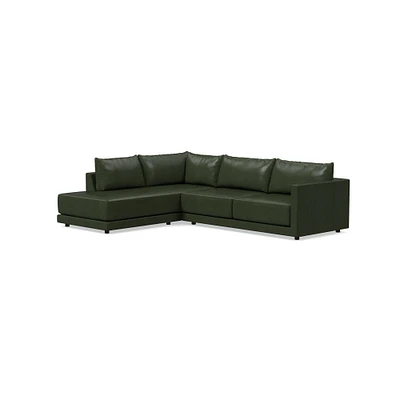 Melbourne Leather 2-Piece Bumper Chaise Sectional (116"–126") | West Elm