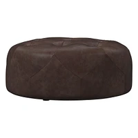 Brighton Leather Ottoman | West Elm