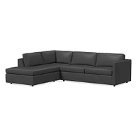 Harris Leather 2-Piece Bumper Chaise Sectional (106"–116") | West Elm