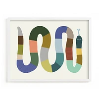 Quilted Snake Framed Wall Art by Minted for West Elm |