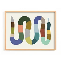 Quilted Snake Framed Wall Art by Minted for West Elm |