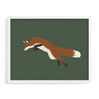 Leaping Fox Framed Wall Art by Minted for West Elm |