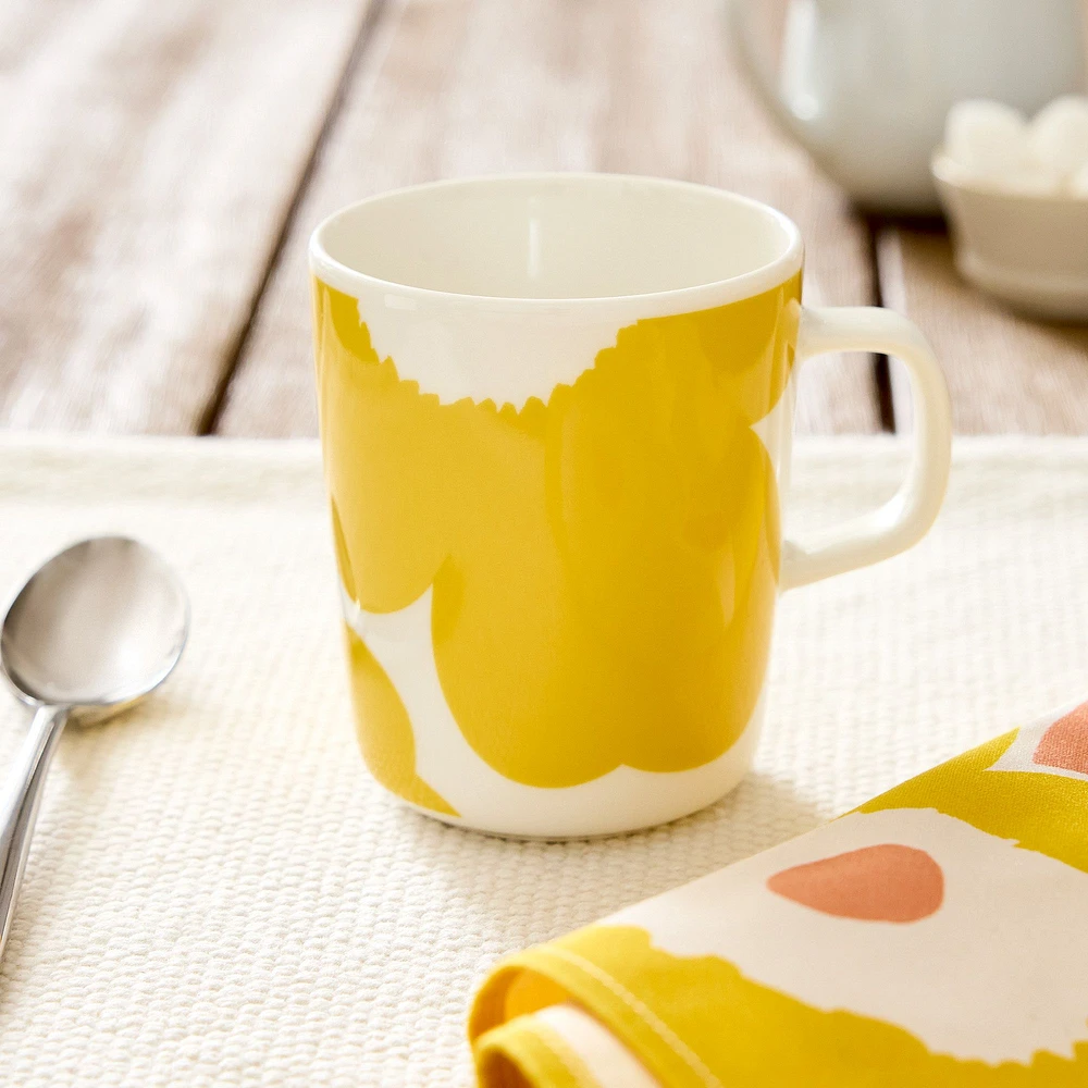 Marimekko Oiva Iso Unikko Handled Mug | West Elm