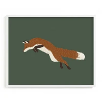 Leaping Fox Framed Wall Art by Minted for West Elm |